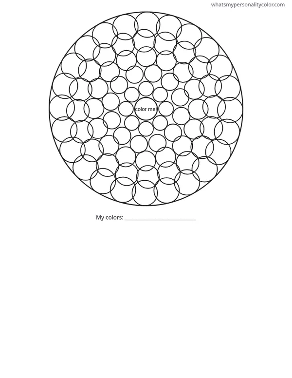 Preview of the Color-Me Circles Coloring Page printable